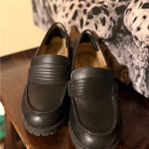 Classic Black Leather Loafers
